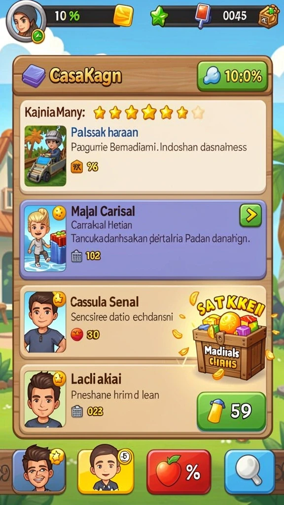 nagahoki88 - Karakter-karakter menarik yang bisa dipilih.
