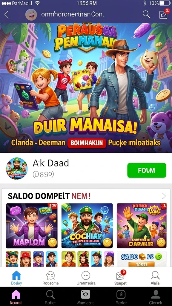 qq1221 - Screenshot saat pemain menyelesaikan misi dalam QQ1221.